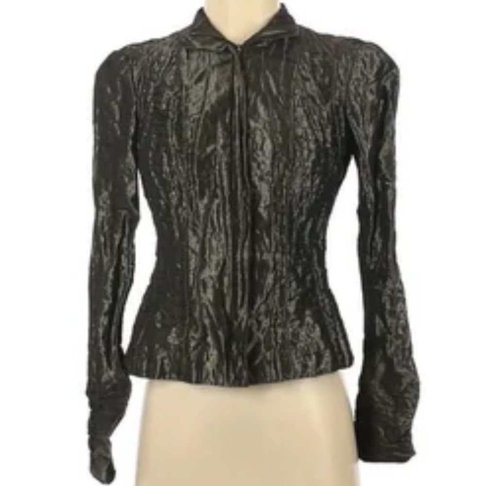 Vintage Worthington Metallic crinkle Jacket size 6